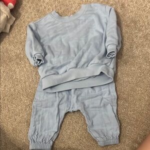 Old navy Cozy Light Blue Baby Sweatshirt and Pants Set